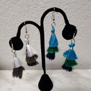 Hand made | Set of 2 multi colored tassel earings.